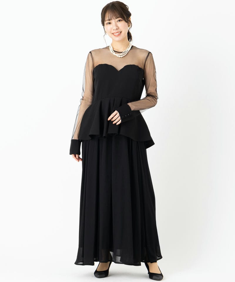 Ameri VINTAGE アメリヴィンテージ スフレスリーブベロアドレス