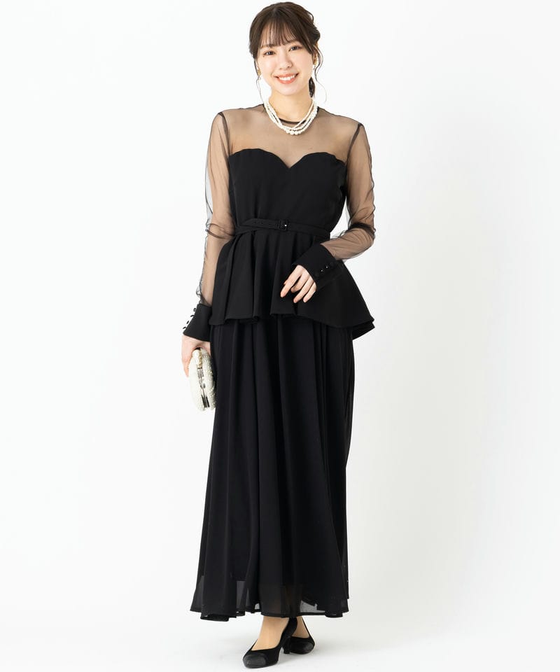 スーツ・フォーマル・ドレス AMERI SOPHISTICATED PEPLUM DRESS BLACK S スーツ・フォーマル・ドレス AMERI SOPHISTICATED PEPLUM DRESS BLACK