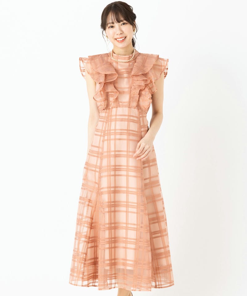 SNIDEL スナイデル ボレロセットジャガードドレス その他 x ピンク系 x