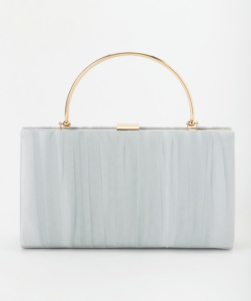 Select Shop 金具ハンドルチュールクラッチバッグ その他 x グレー系 x