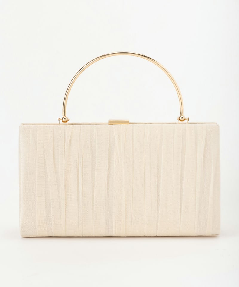 Select Shop 金具ハンドルチュールクラッチバッグ その他 x ベージュ系