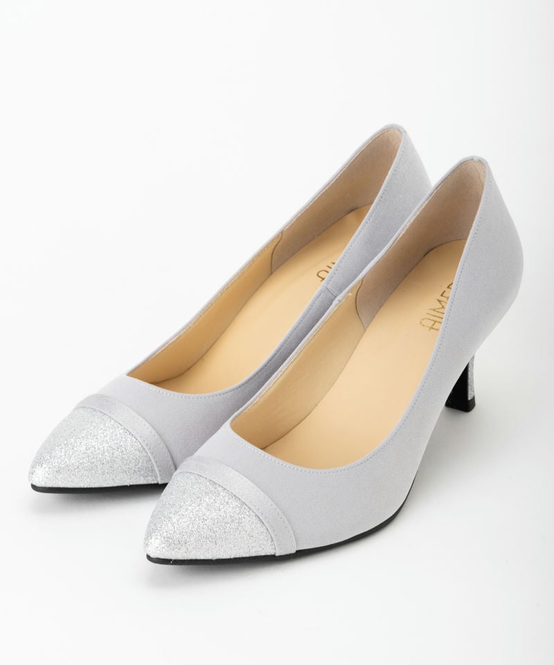 DIANA ダイアナ グリッターチュールパンプス シルバー系 | 結婚式