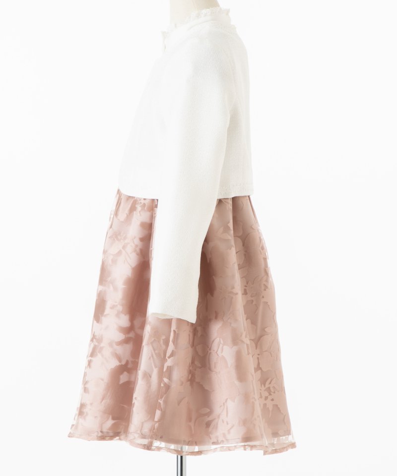 any FAM 【キッズスーツ3点SET】エニィファム 透かし花柄ワンピース