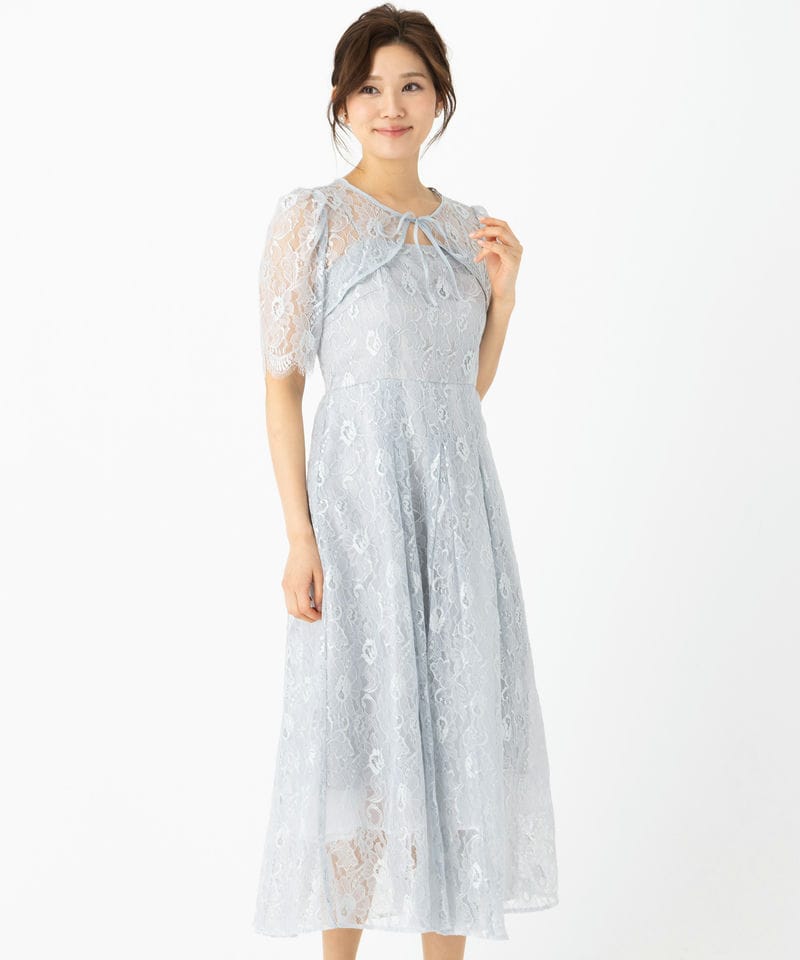 SNIDEL スナイデル レースボレロドレス ネイビー系 | 結婚式パーティー