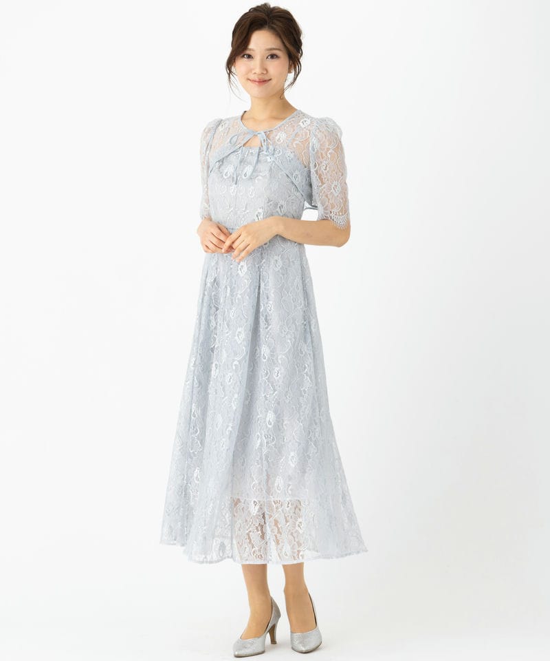 SNIDEL スナイデル レースボレロドレス ネイビー系 | 結婚式パーティー
