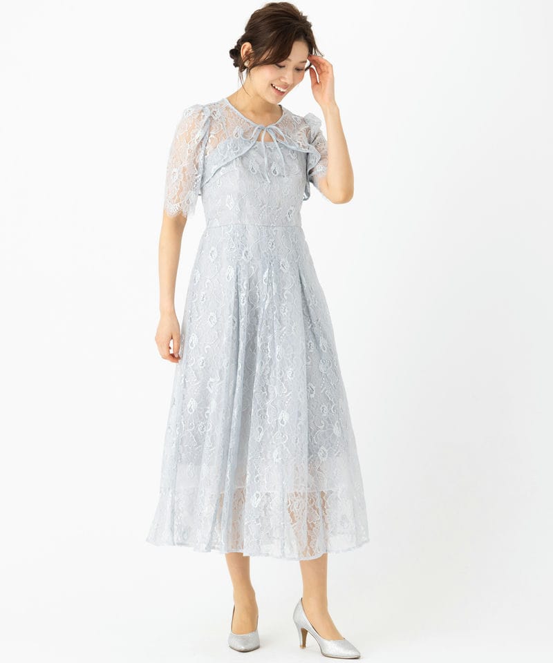 SNIDEL スナイデル レースボレロドレス ネイビー系 | 結婚式パーティー