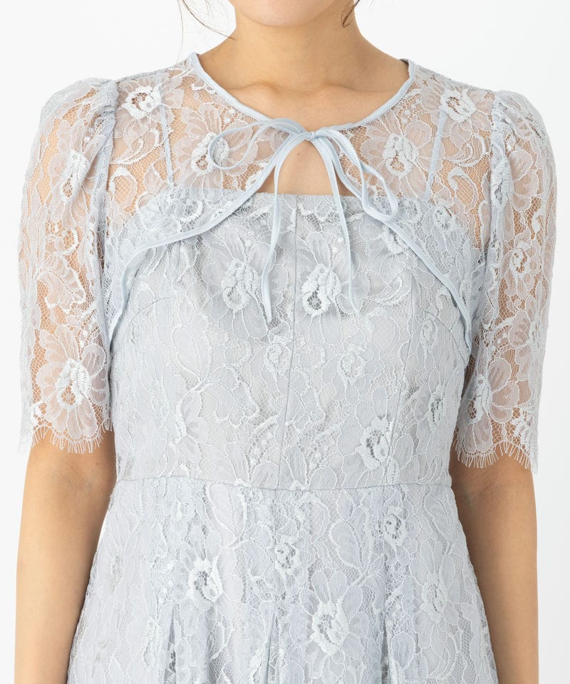 SNIDEL スナイデル レースボレロドレス ネイビー系 | 結婚式パーティー