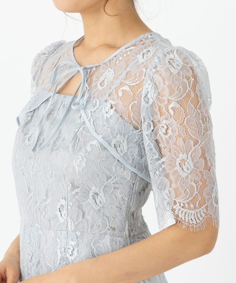 SNIDEL スナイデル レースボレロドレス ネイビー系 | 結婚式パーティー