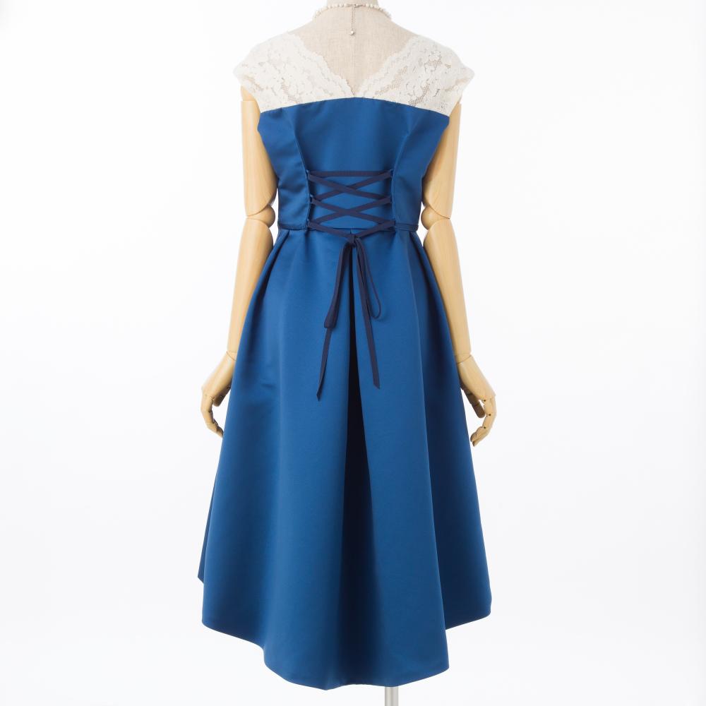 Aimer エメ コードレース×サテンテールドレス ブルー系 | 結婚式