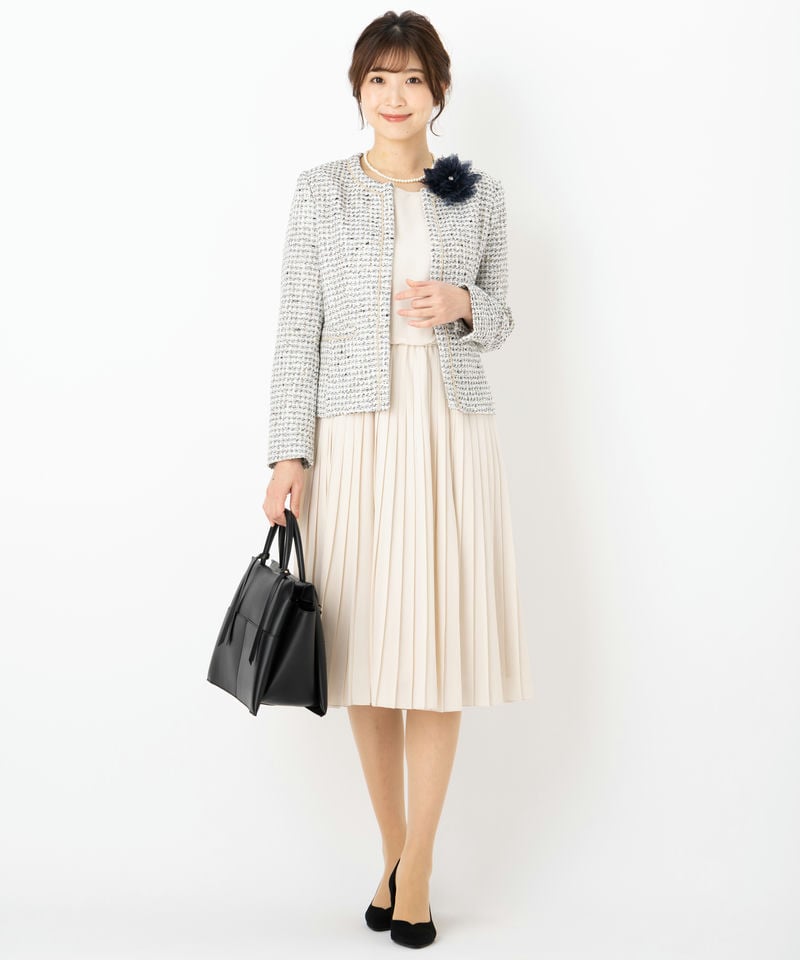 Select Shop 【スーツ2点SET】ミックスツイードジャケット&ワンピース