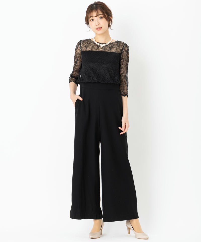 GRACE CONTINENTAL グレースコンチネンタル フリルワイドサロペット