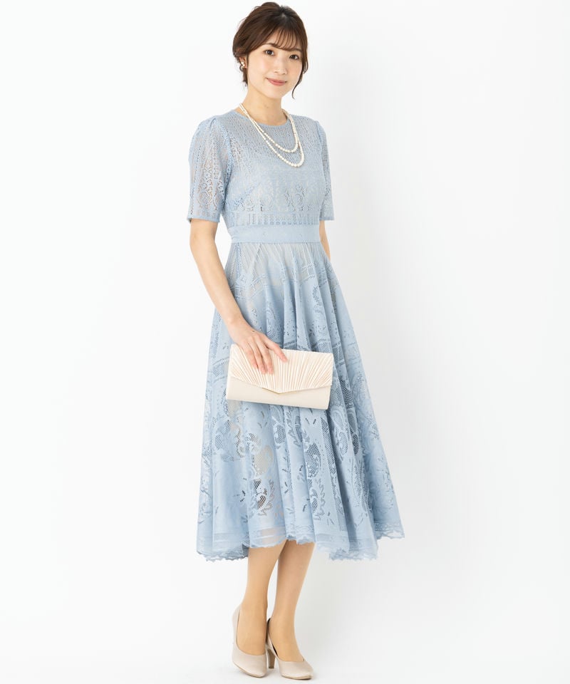 FRAY I.D フレイアイディー サーキュラーレースドレス その他 x ブルー