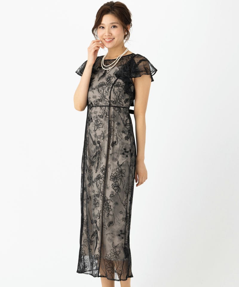 FRAY I.D フレイアイディー ミックスエンブロイダリーレースドレス