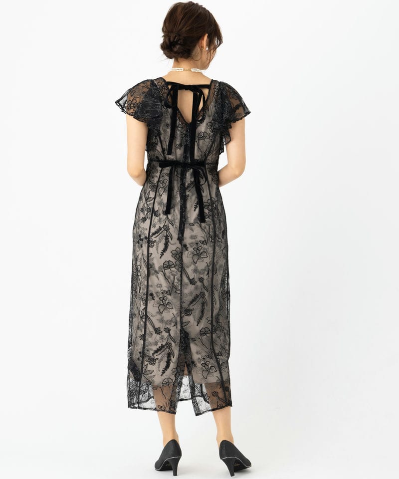 FRAY I.D フレイアイディー ミックスエンブロイダリーレースドレス