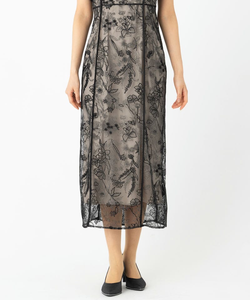 FRAY I.D フレイアイディー ミックスエンブロイダリーレースドレス