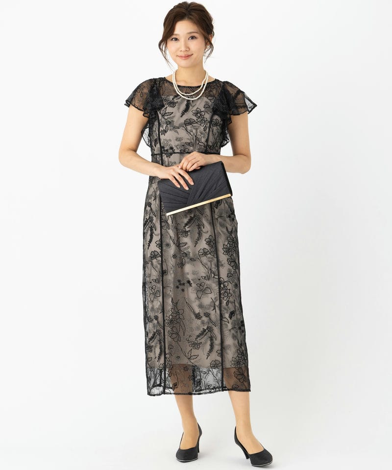 FRAY I.D フレイアイディー ミックスエンブロイダリーレースドレス