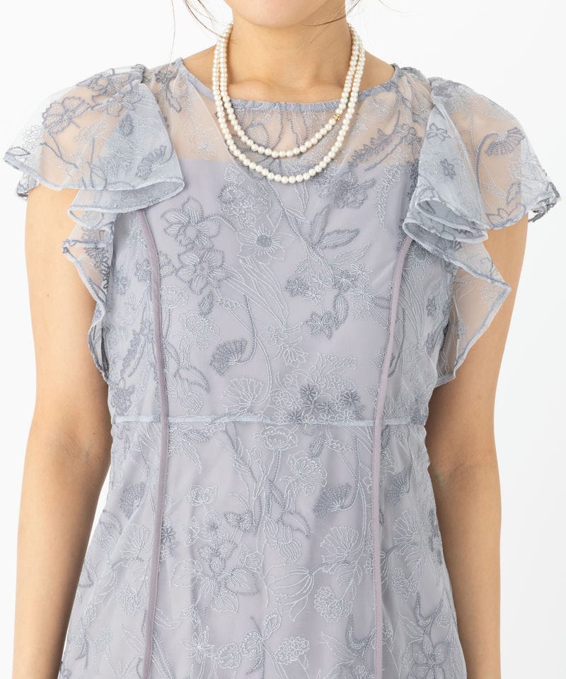 FRAY I.D フレイアイディー ミックスエンブロイダリーレースドレス