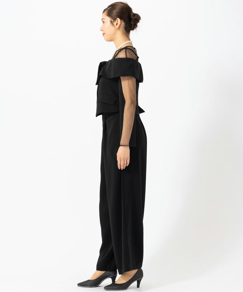 LE'RURE リルアー マルチウェイセットアップパンツドレス ブラック系