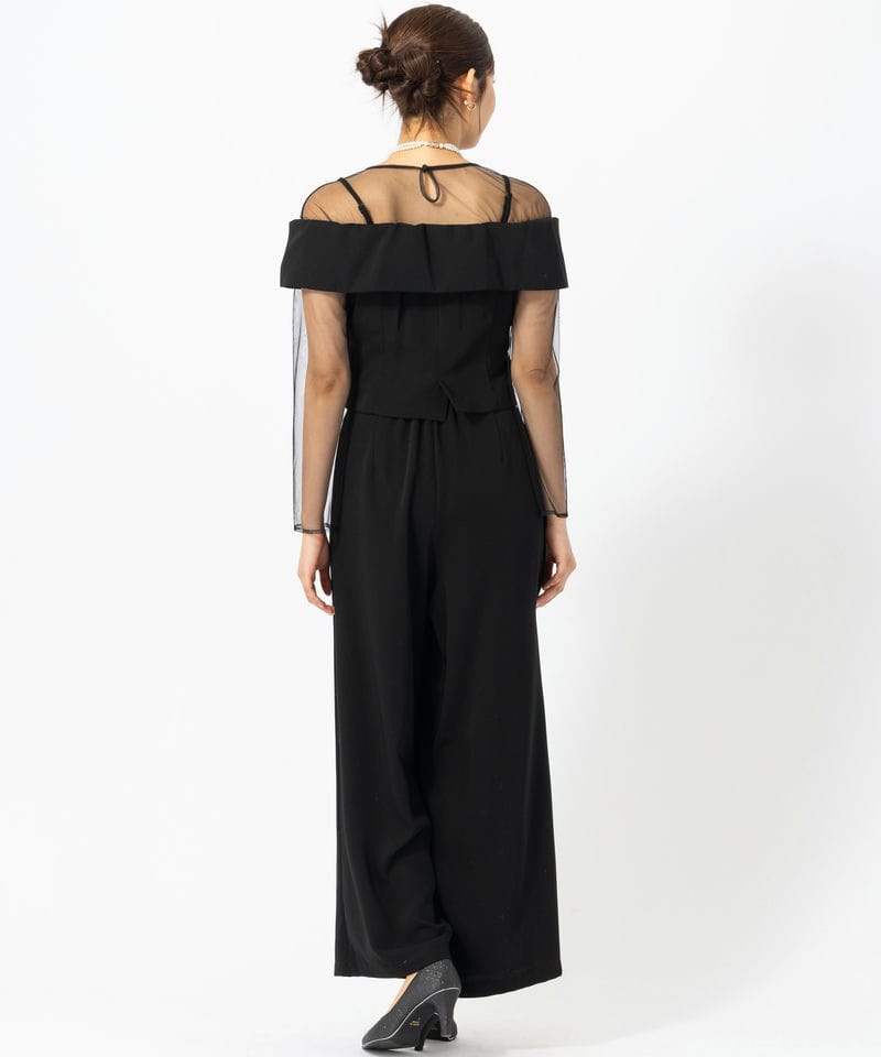 LE'RURE リルアー マルチウェイセットアップパンツドレス ブラック系