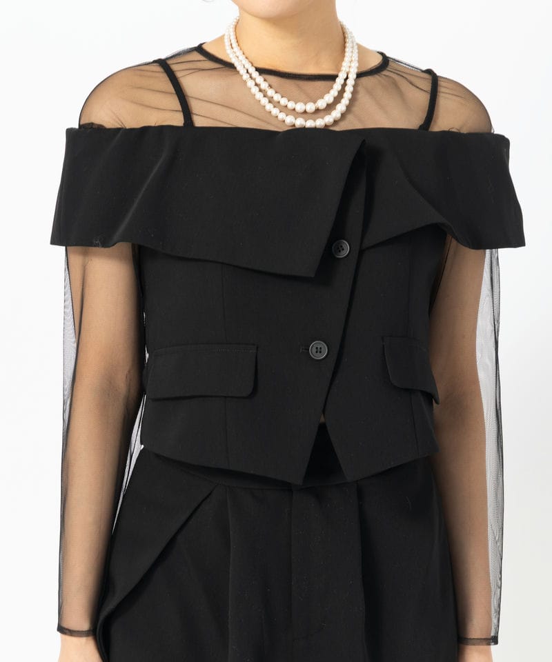 LE'RURE リルアー マルチウェイセットアップパンツドレス ブラック系