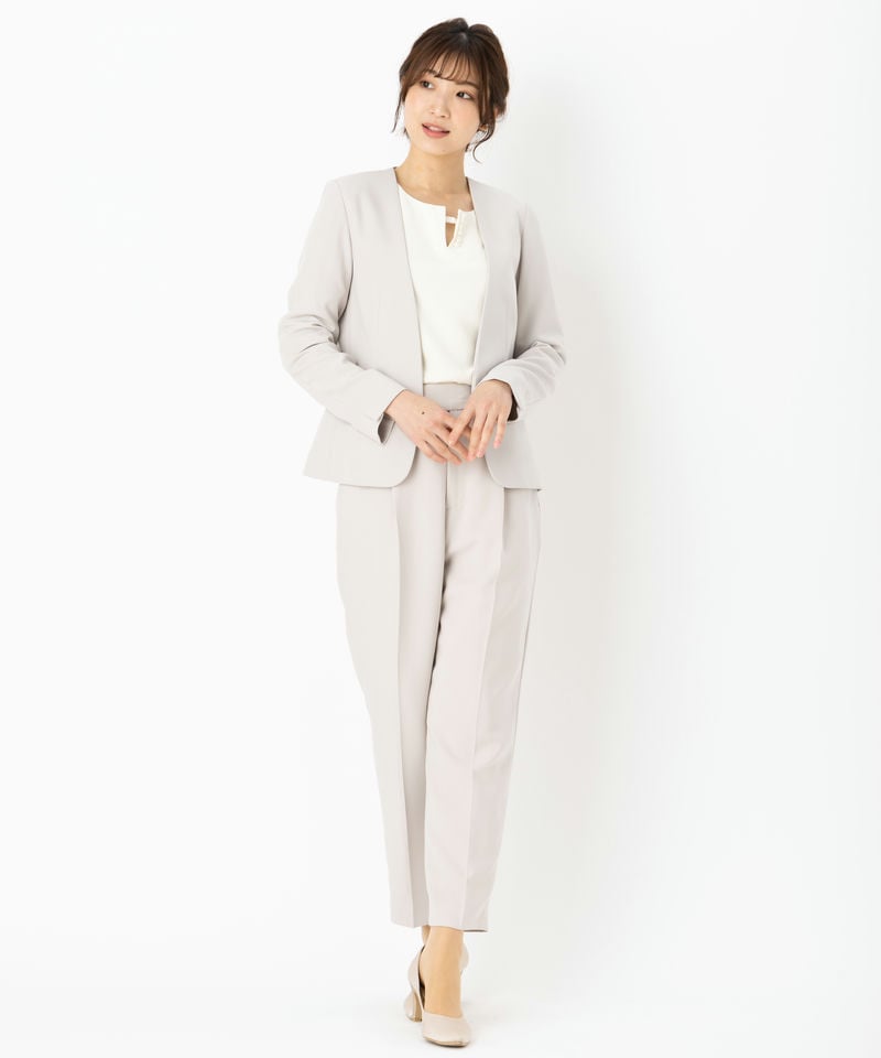 Select Shop 【スーツ3点SET】カラーレスジャケット+パンツ+パール