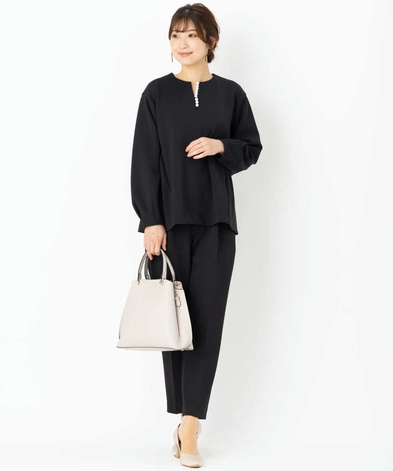 UNITED ARROWS 【プレミアムスーツ2点SET】パールモチーフトップス 