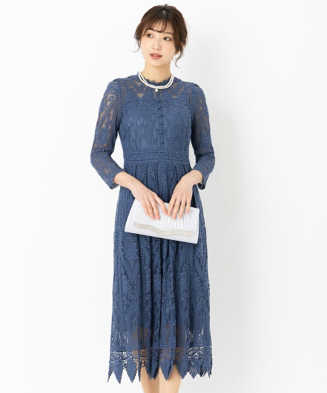 SNIDEL スナイデル ダブルカラーマーメイドドレス グリーン系 | 結婚式