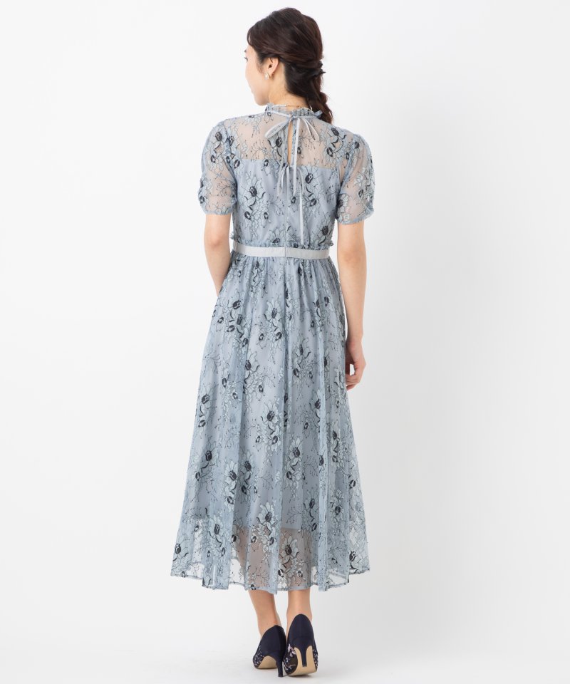 JILL STUART ジルスチュアート バイカラーレースドレス グリーン系
