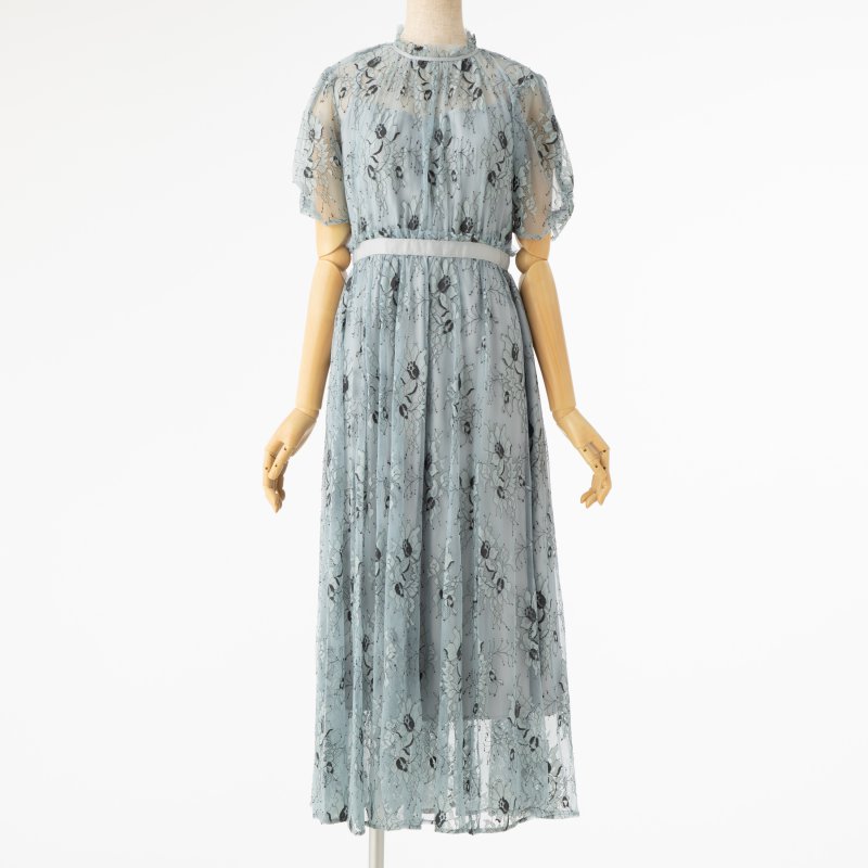 JILL STUART ジルスチュアート バイカラーレースドレス グリーン系