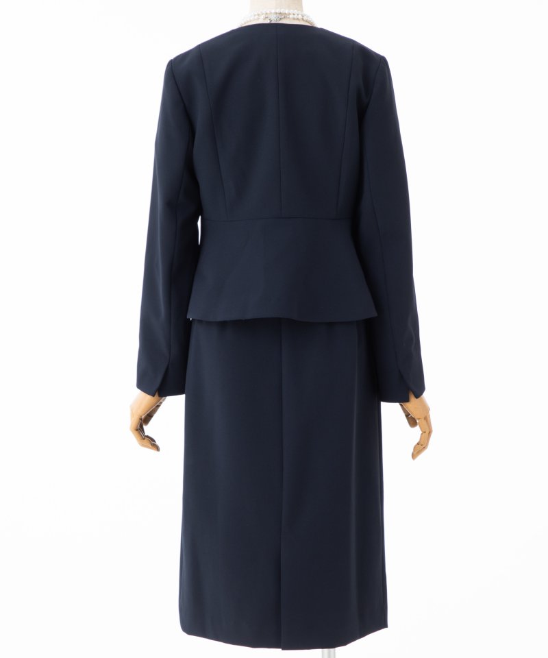 CELFORD 【プレミアムスーツ2点SET】セルフォード ノーカラーペプラム