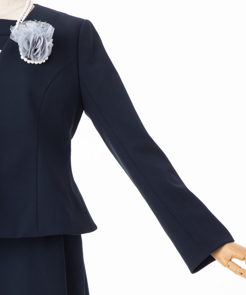 CELFORD 【プレミアムスーツ2点SET】セルフォード ノーカラーペプラム