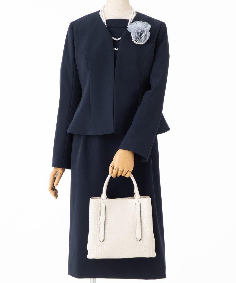 CELFORD 【プレミアムスーツ2点SET】セルフォード ノーカラーペプラム