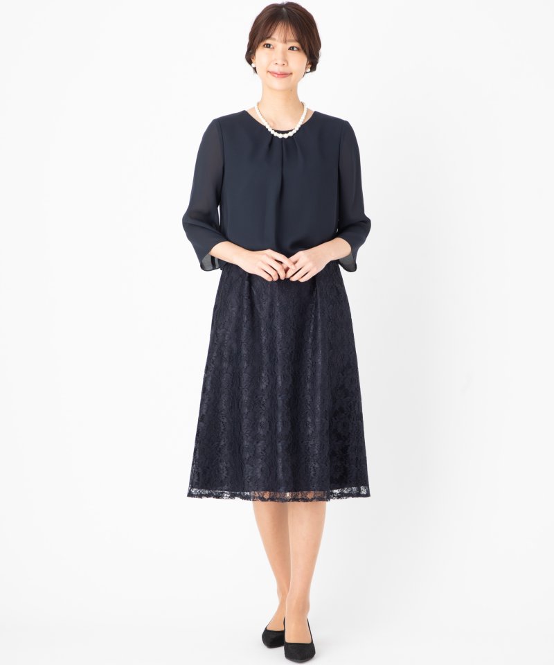 Select Shop 【スーツ2点SET】ノーカラージャケット&レース使い