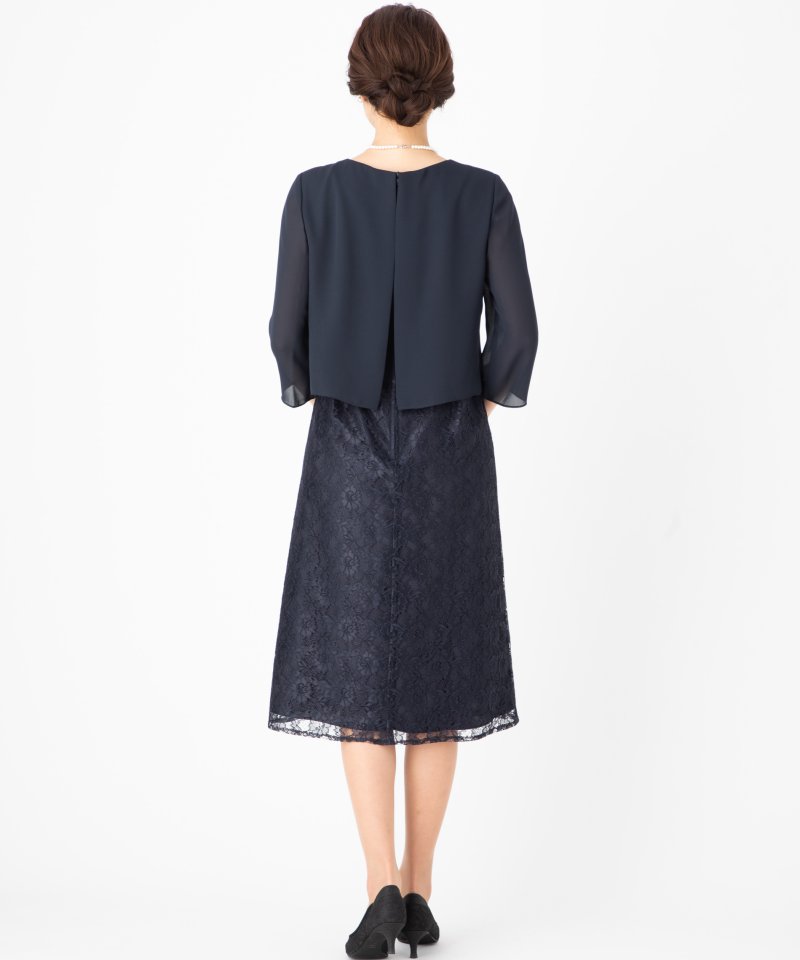 Select Shop 【スーツ2点SET】ノーカラージャケット&レース使い