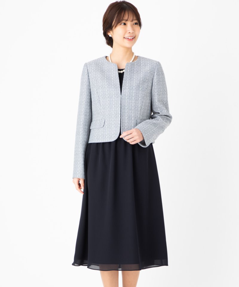 Select Shop 【スーツ2点SET】ミックスツイードジャケット&ワンピース