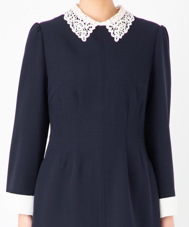 CELFORD セルフォード 刺繍カラータイトワンピース ネイビー系 | 結婚