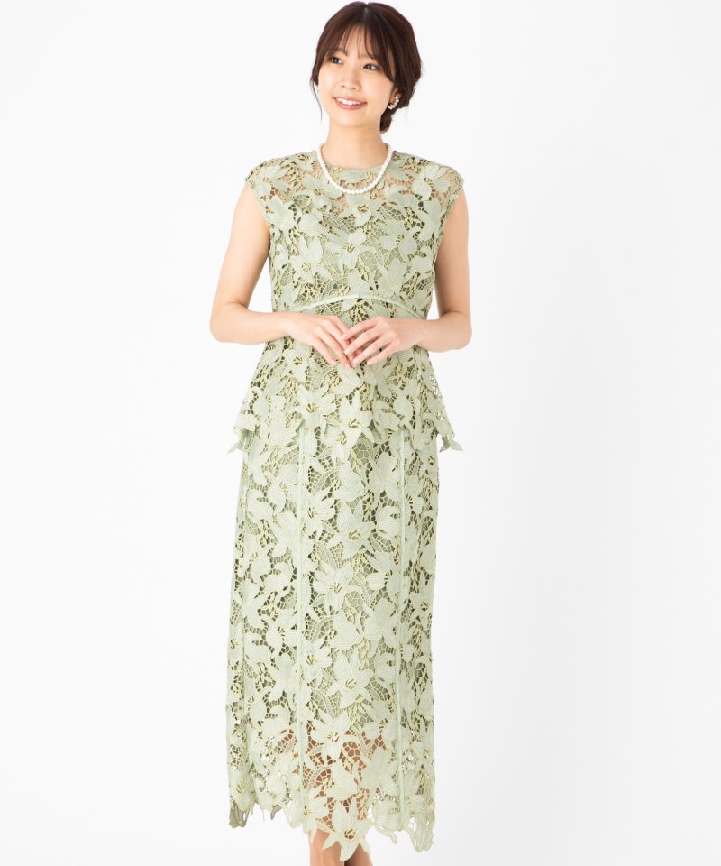 FRAY I.D フレイアイディー ラメフラワーレースセットアップドレス