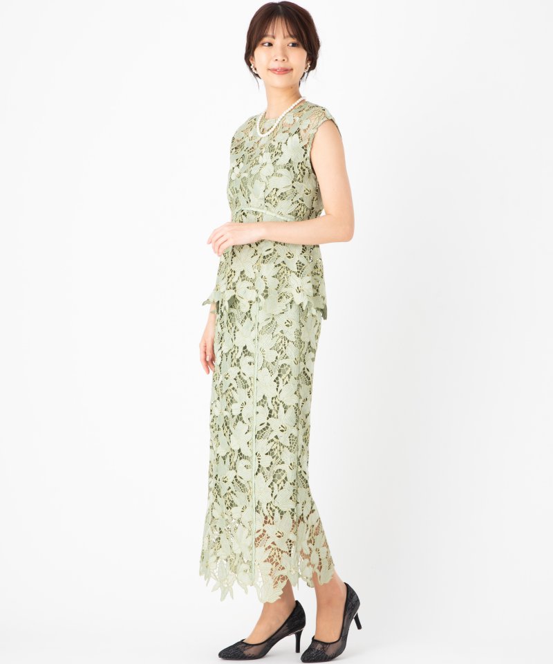 FRAY I.D フレイアイディー ラメフラワーレースセットアップドレス