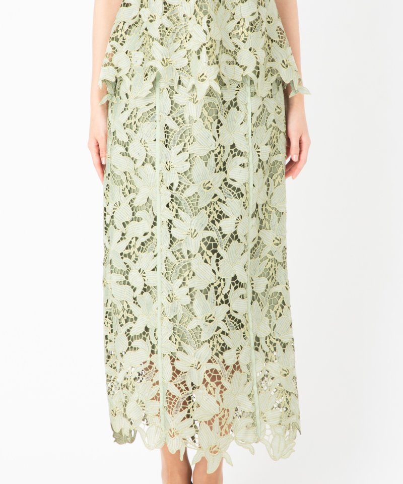 FRAY I.D フレイアイディー ラメフラワーレースセットアップドレス