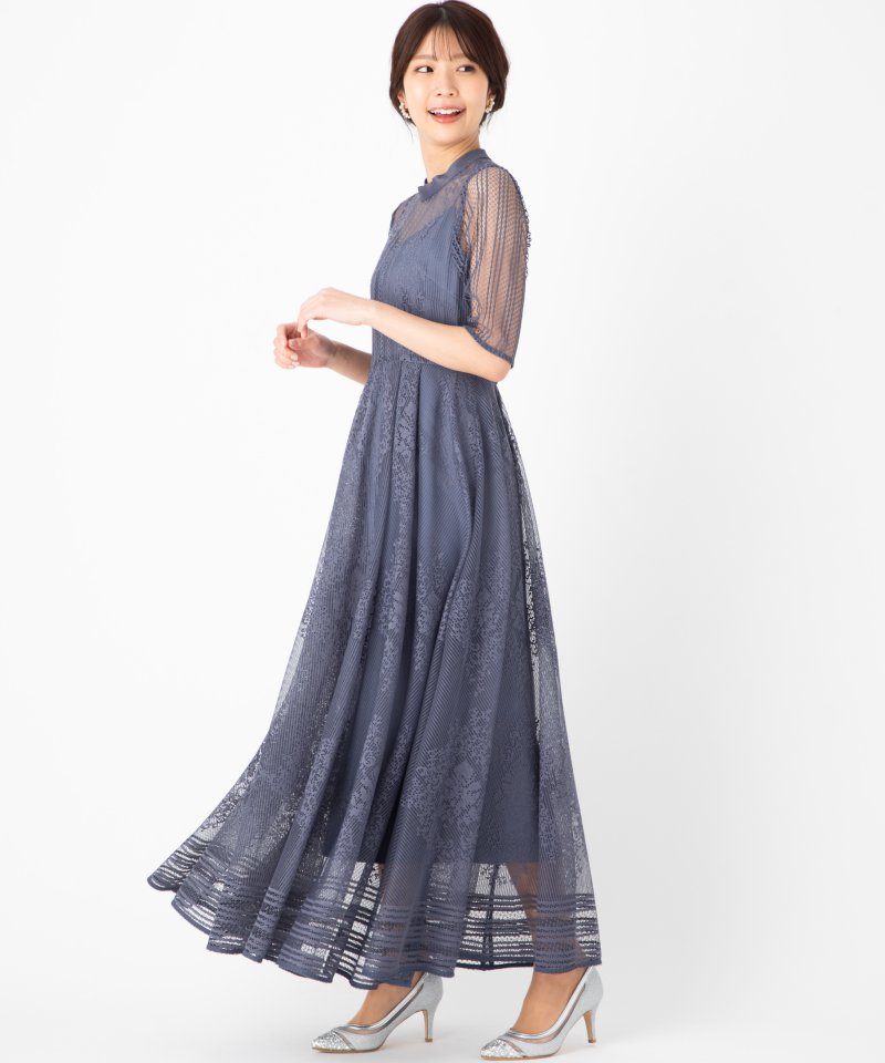 FRAY I.D フレイアイディー オーナメントパネルドレス ブルー系 | 結婚