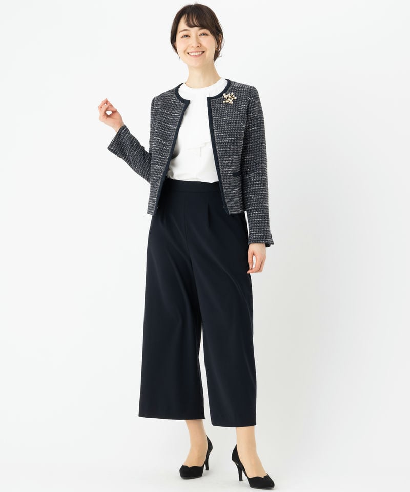 ICB 【スーツ3点SET】アイシービー ジャケット+スカート+ブラウス