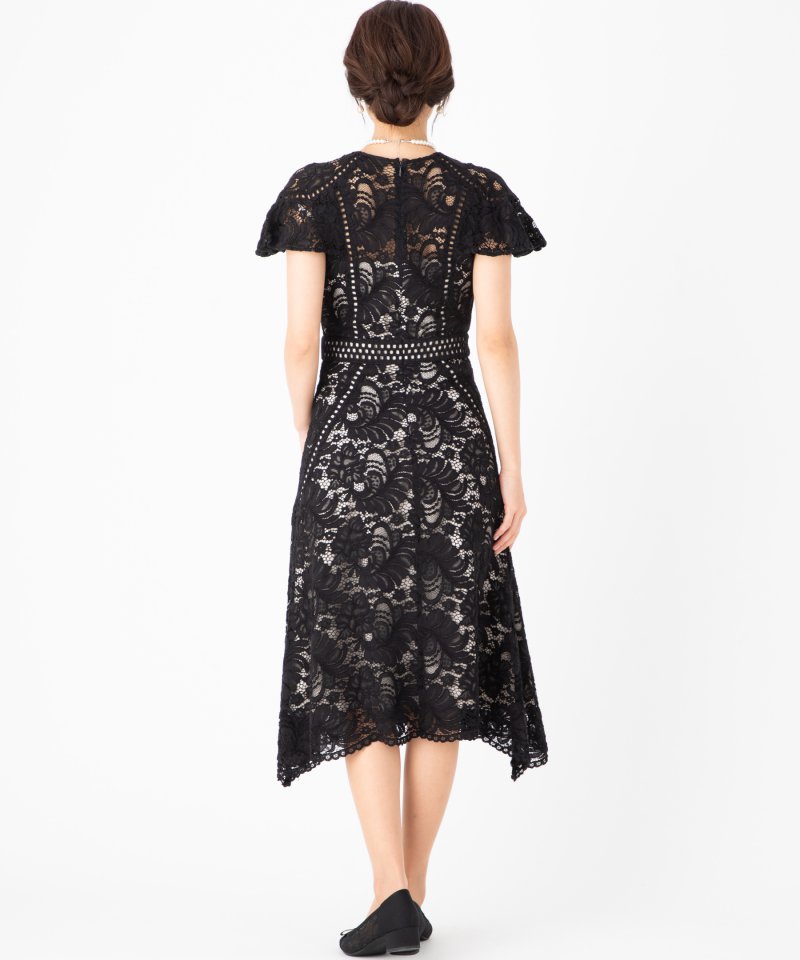GRACE CONTINENTAL グレースコンチネンタル パッチワークレースドレス