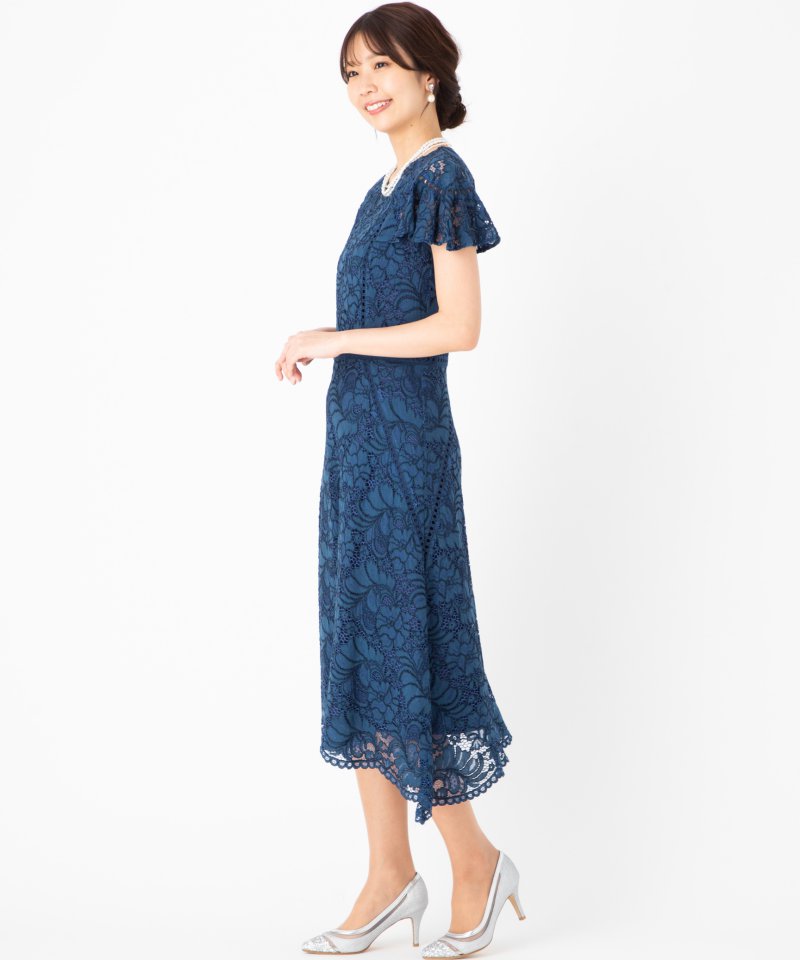 GRACE CONTINENTAL グレースコンチネンタル パッチワークレースドレス