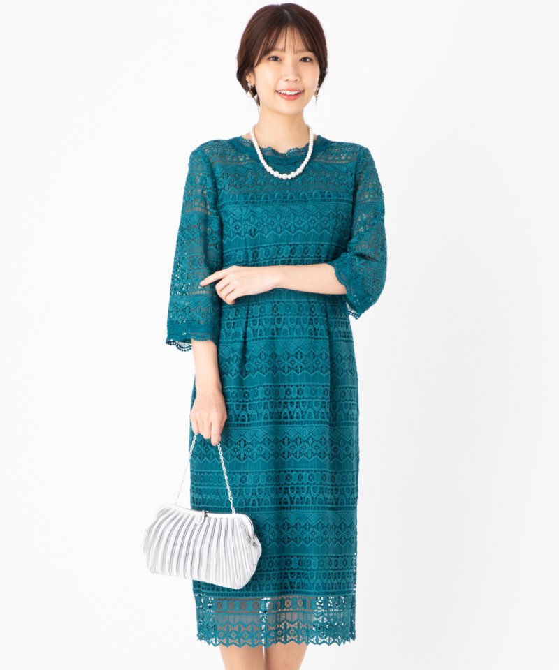 Select Shop 【ドレス2点セット】総レース七分袖ドレス その他 x