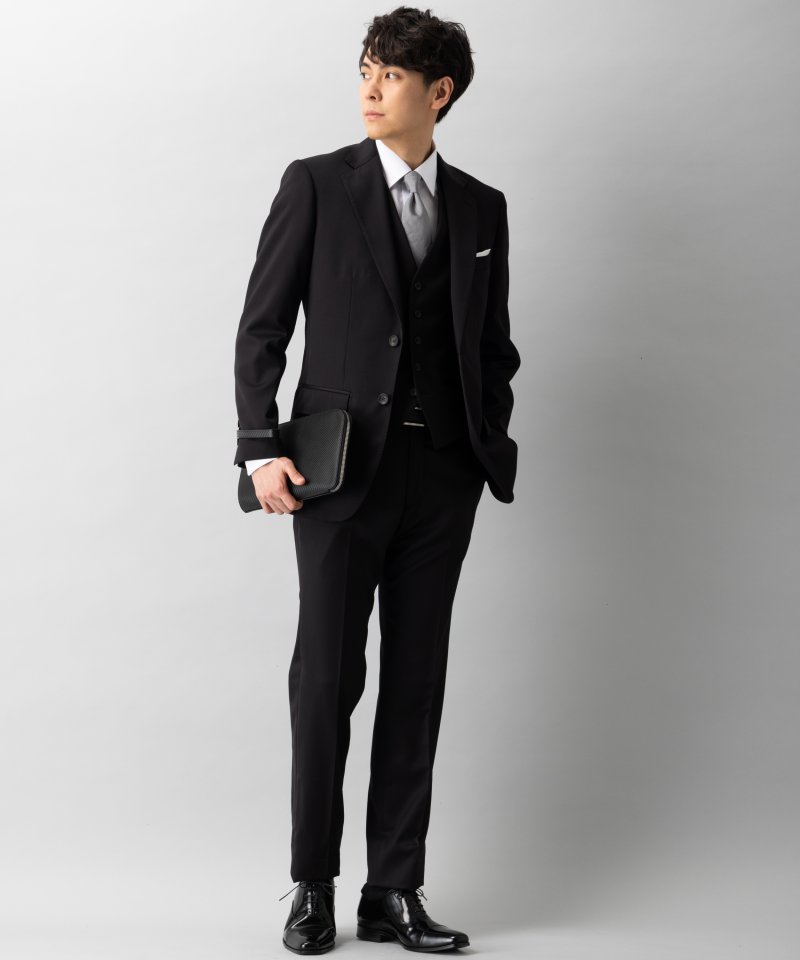P.S.FA ベネシャンスリーピーススーツ ブラック系 | 結婚式パーティー