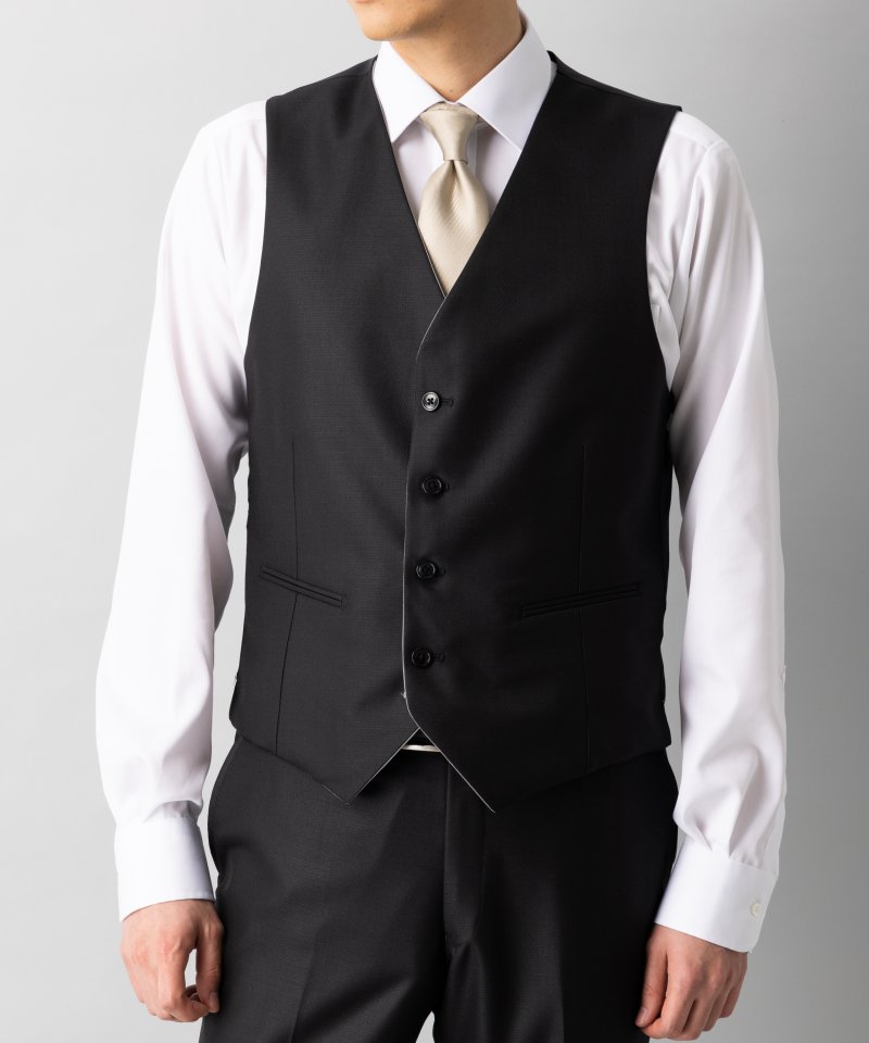 Select Shop スリムフィットシャイニースキンスリーピーススーツ