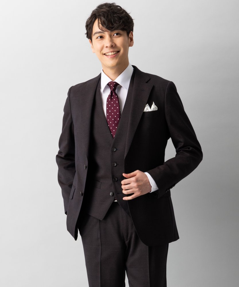 SUIT SELECT スーツセレクト レギュラーフィットスリーピーススーツ