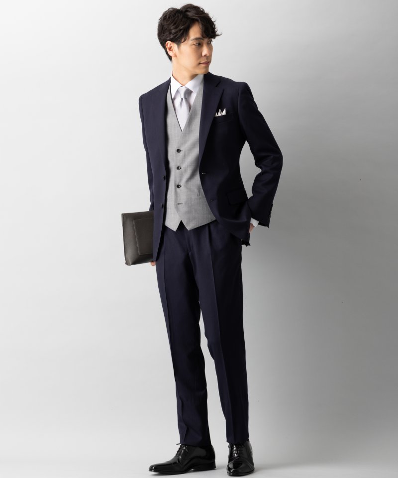 SUIT SELECT スーツセレクト レギュラーフィットウールスリーピース