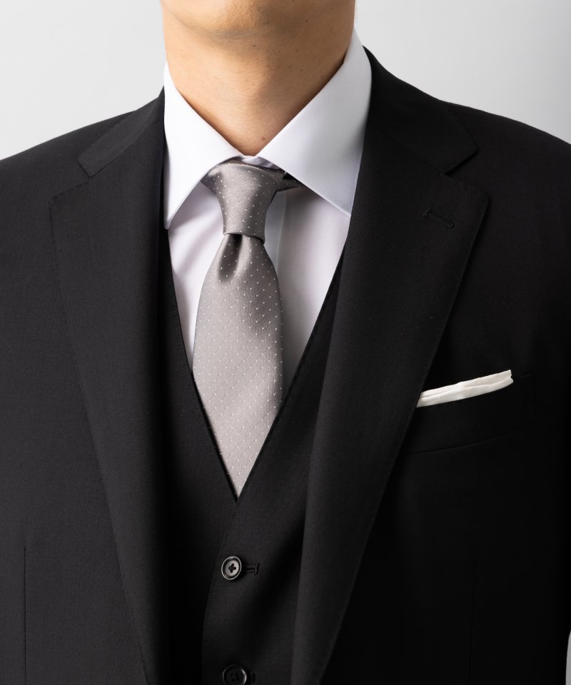 SUIT SELECT スーツセレクト 【セット】ピンドットダークシルバー