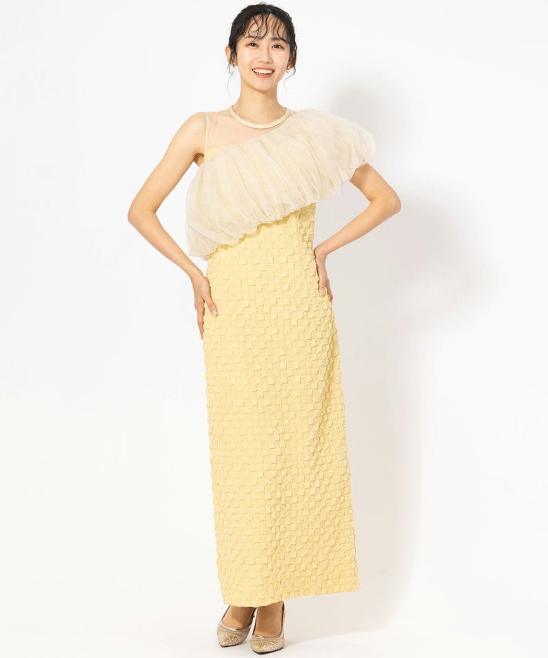 LAGUNAMOON ラグナムーン LADYチュールオフショルIラインドレス
